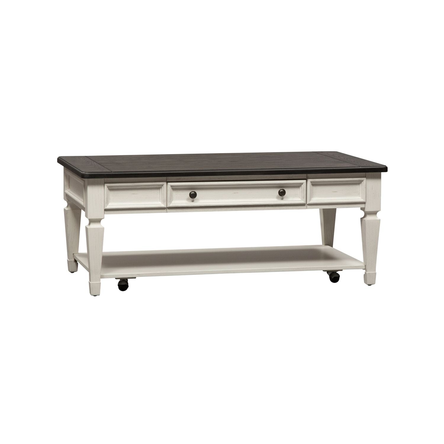 Allyson Park Rectangular Cocktail Table in Wirebrushed White