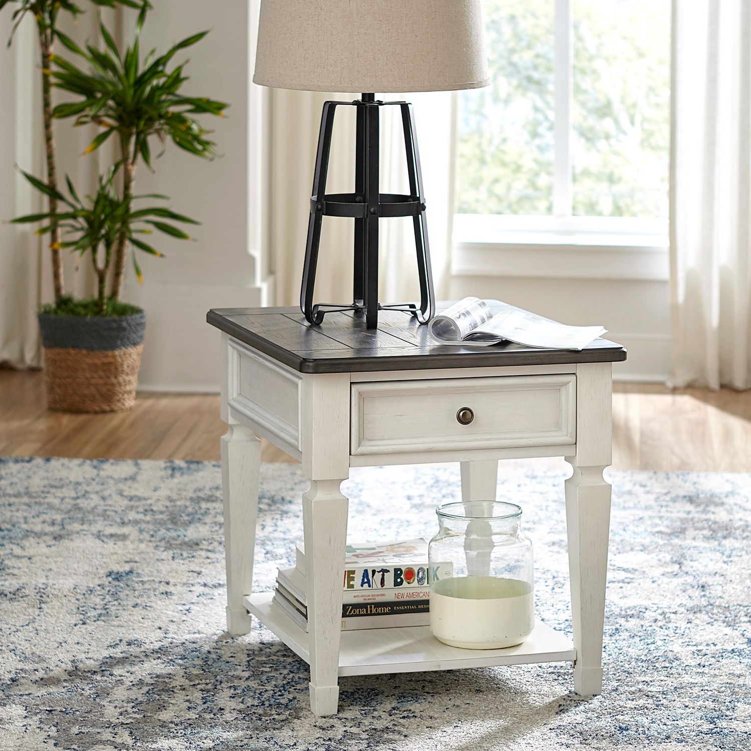 Liberty Allyson Park Drawer End Table in Wirebrushed White image