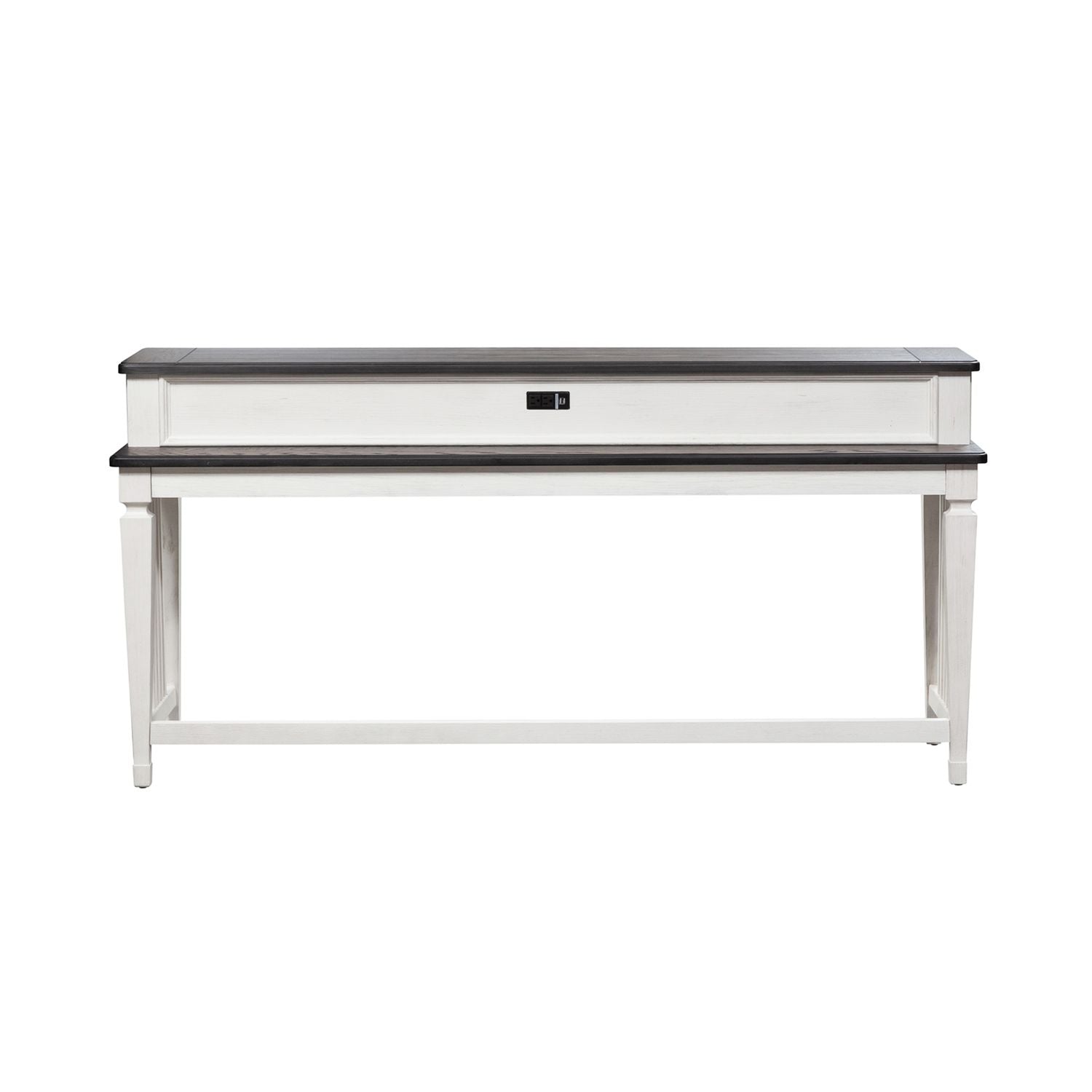 Allyson Park Console Bar Table in Wirebrushed White