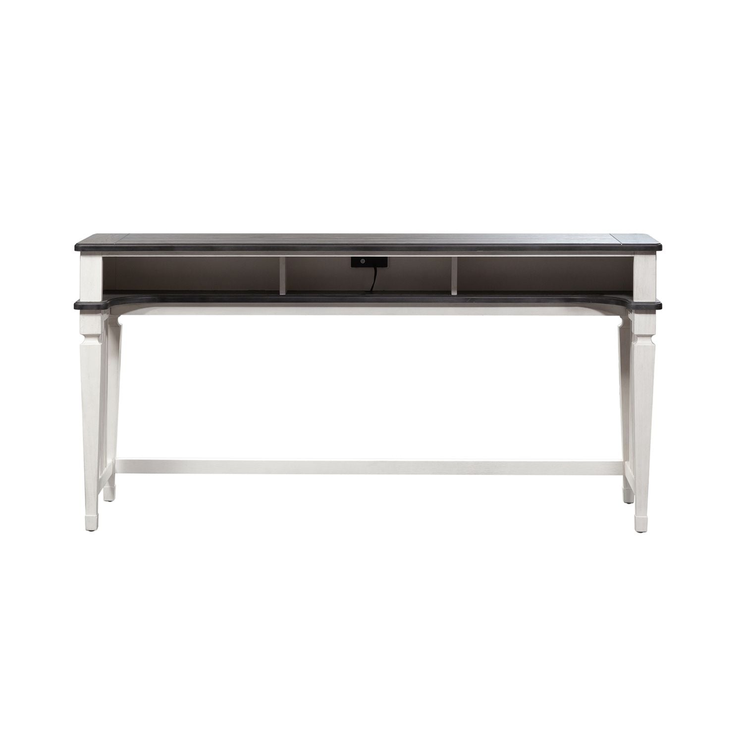 Allyson Park Console Bar Table in Wirebrushed White - Luxury Home Furniture (MI)