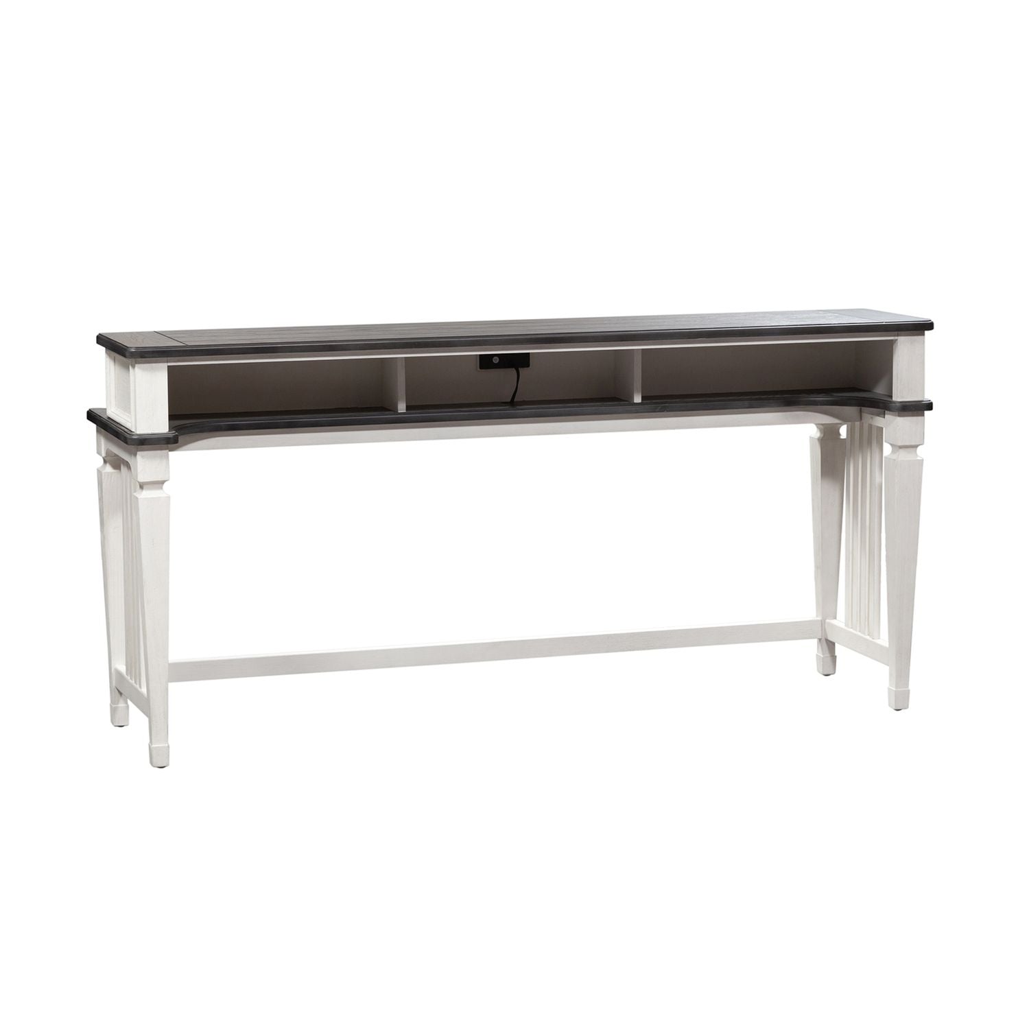 Allyson Park Console Bar Table in Wirebrushed White - Luxury Home Furniture (MI)