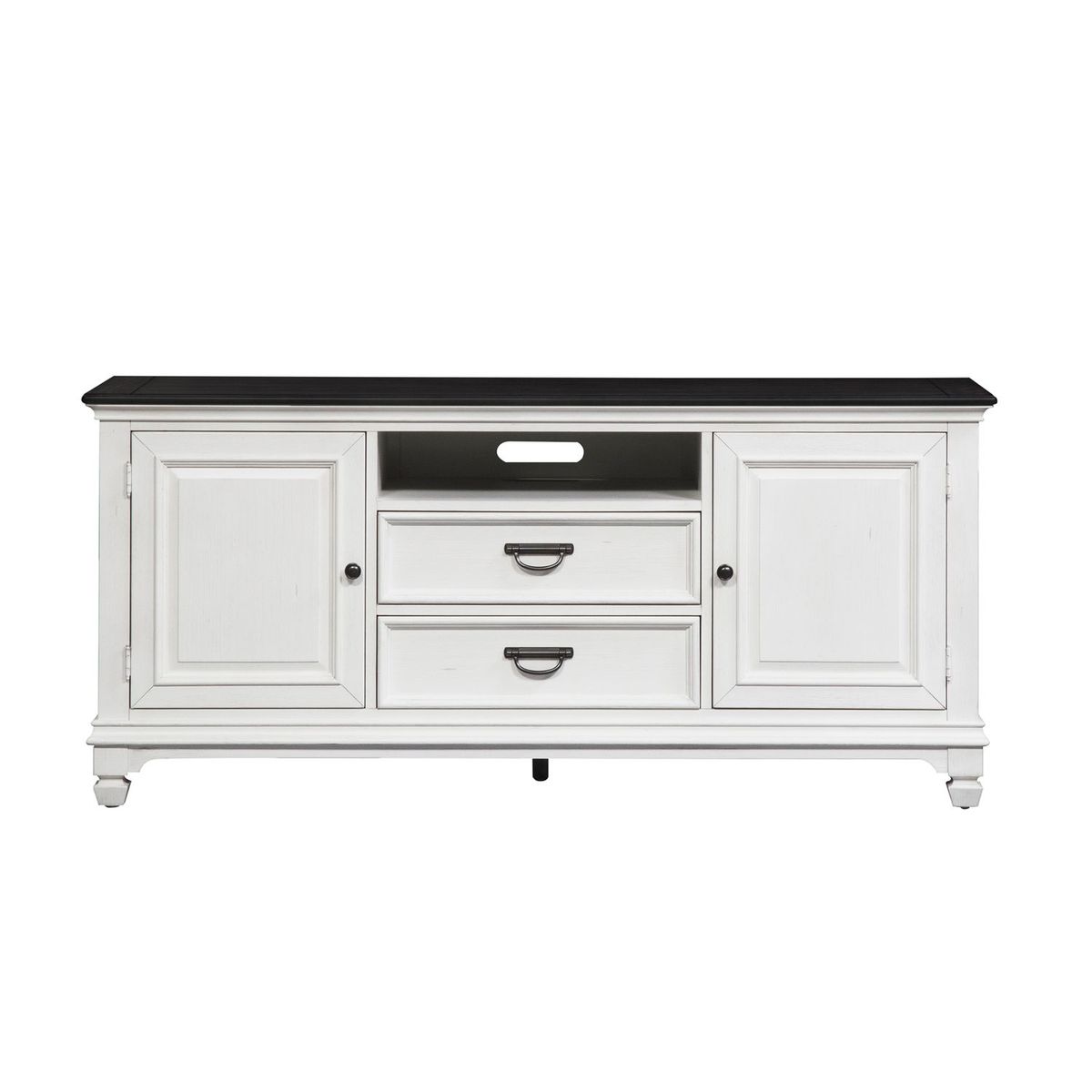 Liberty Furniture Allyson Park 66 Inch TV Console in Wirebrushed White image
