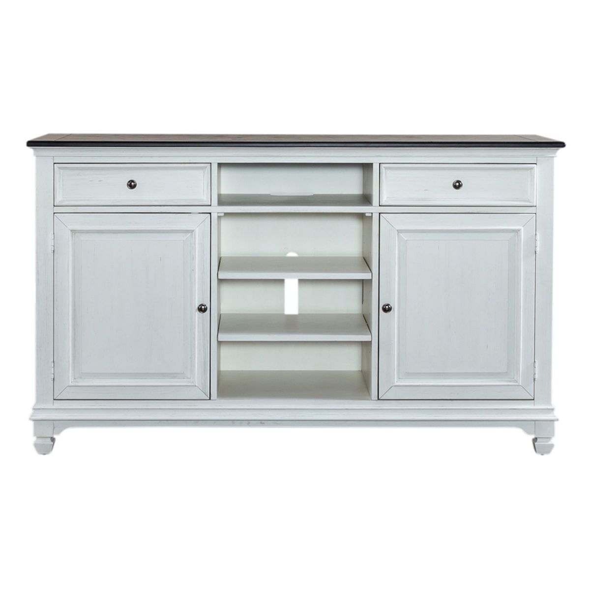 Liberty Furniture Allyson Park 68 Inch Highboy TV Console in Wirebrushed White image