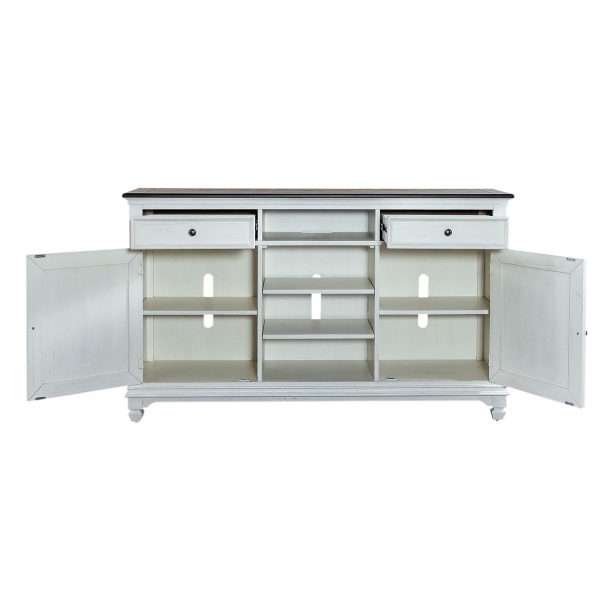 Liberty Furniture Allyson Park 68 Inch Highboy TV Console in Wirebrushed White - Luxury Home Furniture (MI)