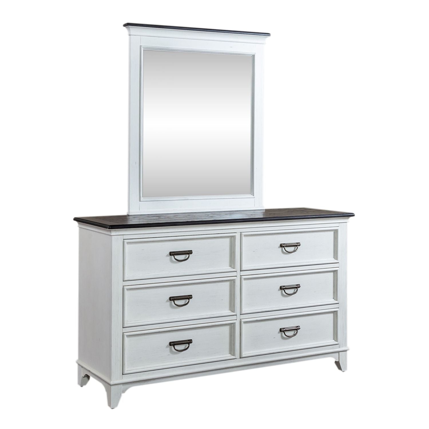 Allyson Park Twin Panel Bed, Dresser & Mirror - Luxury Home Furniture (MI)