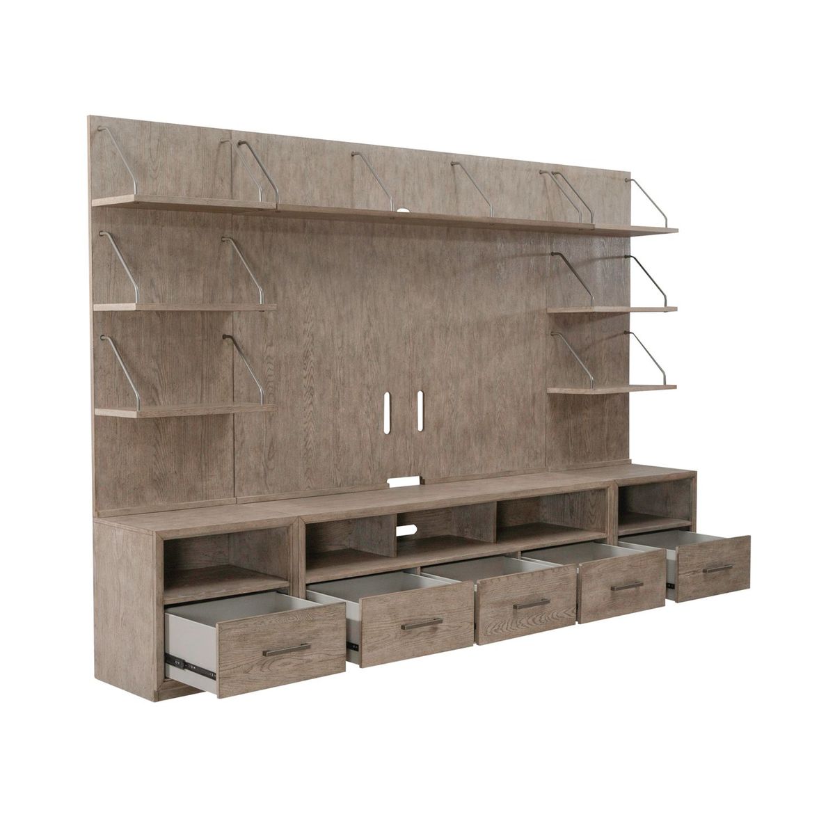 Liberty Furniture City Scape Entertainment Center with Piers in Burnished Beige image