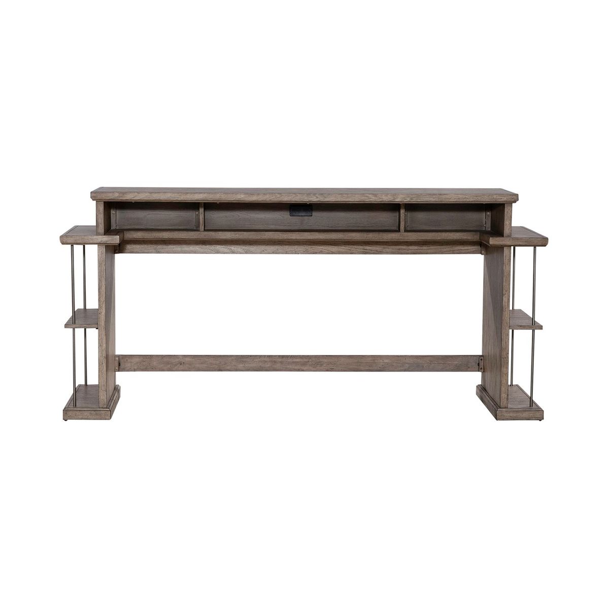 Liberty Furniture City Scape Console Bar Table in White Oak Veneers - Luxury Home Furniture (MI)