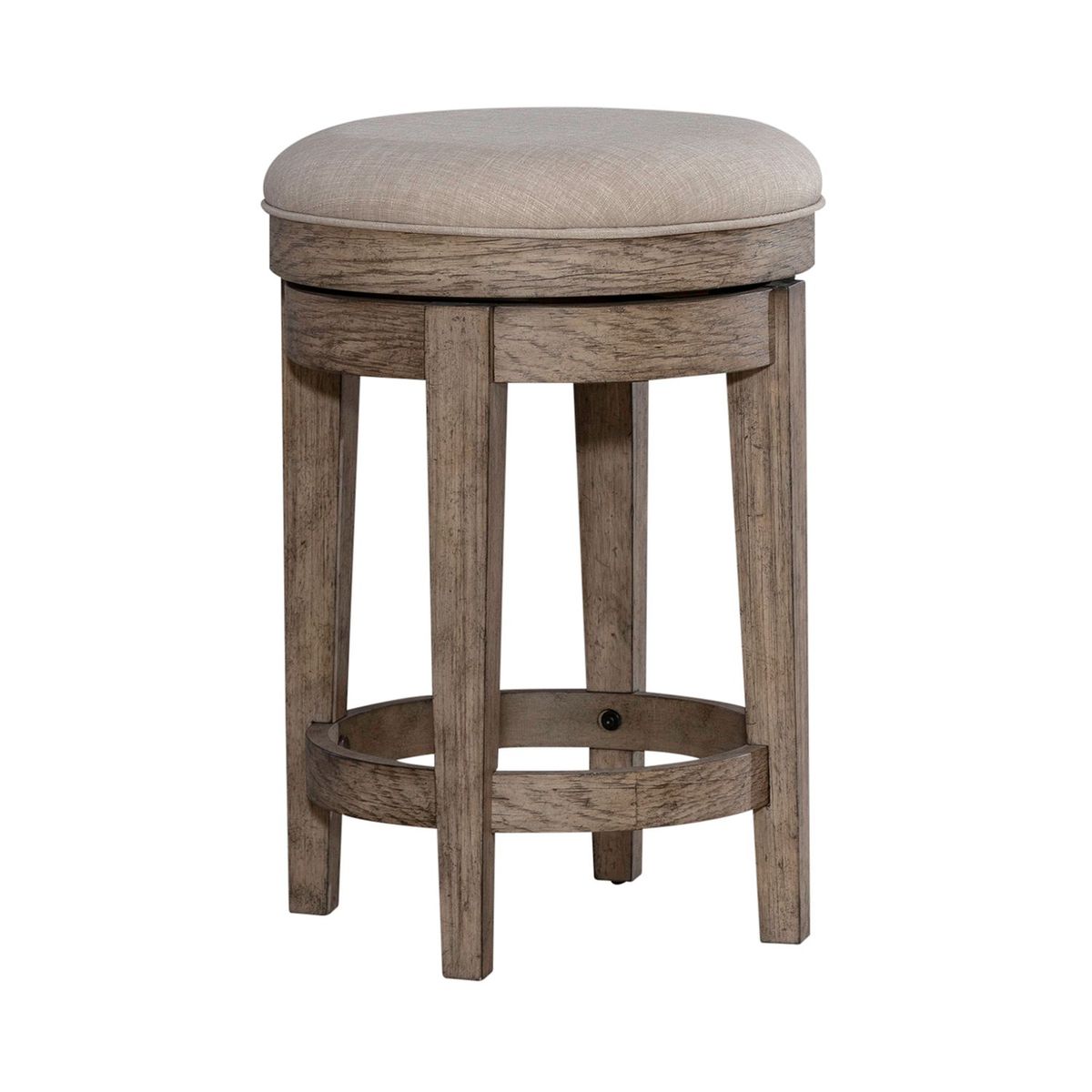 Liberty Furniture City Scape Upholstered Swivel Console Stool in White Oak Veneers image