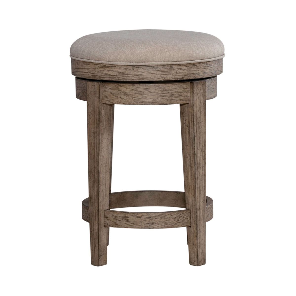 Liberty Furniture City Scape Upholstered Swivel Console Stool in White Oak Veneers - Luxury Home Furniture (MI)