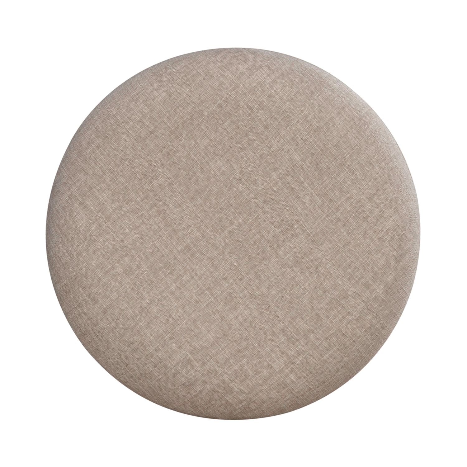 City Scape Upholstered Swivel Console Stool in White Oak Veneers