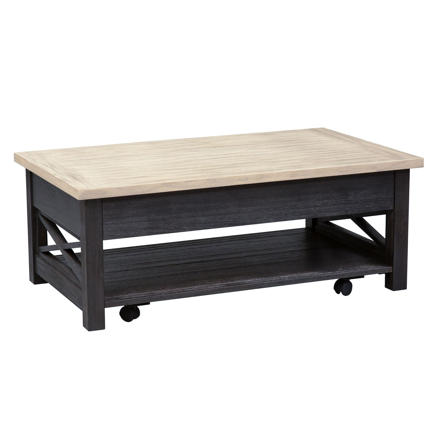 Heatherbrook Lift Top Cocktail Table in Charcoal and Ash - Luxury Home Furniture (MI)