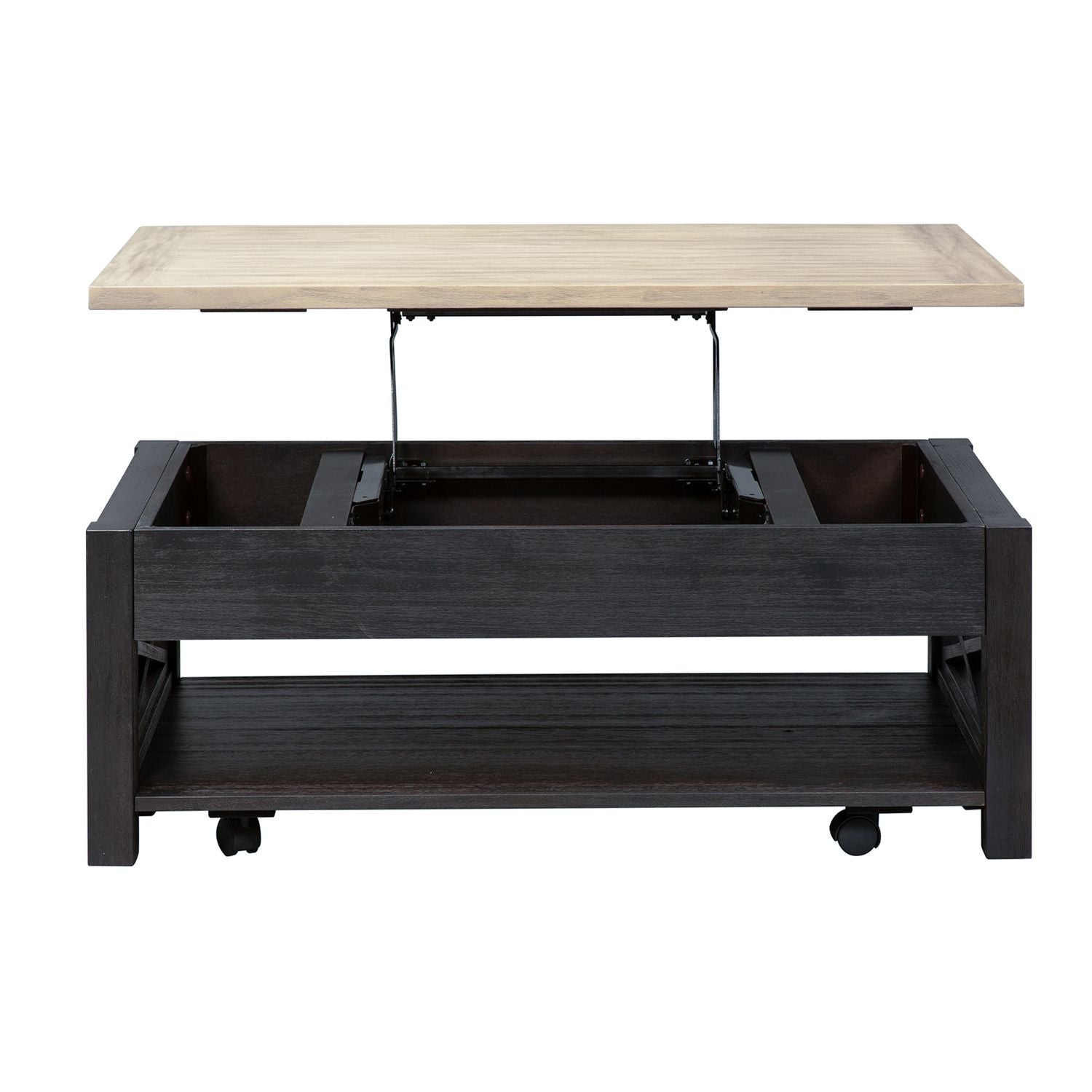 Heatherbrook Lift Top Cocktail Table in Charcoal and Ash - Luxury Home Furniture (MI)