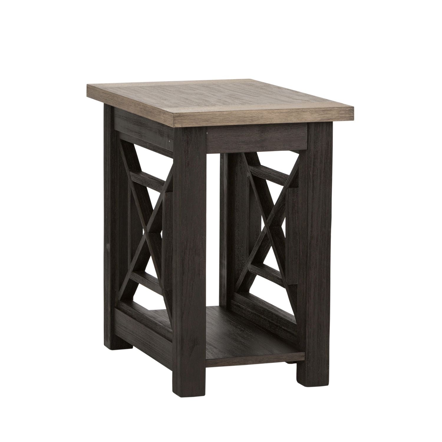 Heatherbrook Chair Side Table in Charcoal and Ash - Luxury Home Furniture (MI)