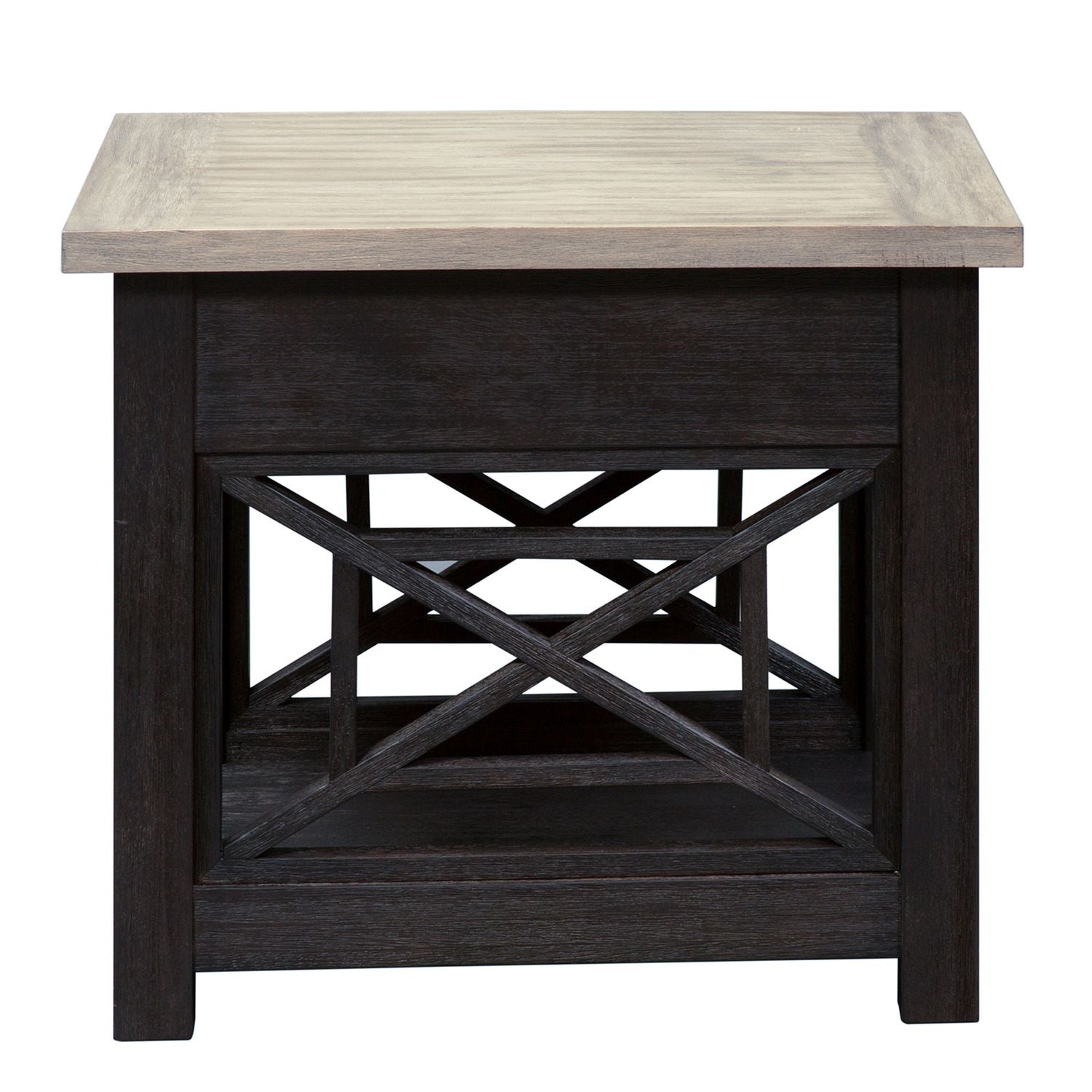Heatherbrook Drawer End Table in Charcoal and Ash - Luxury Home Furniture (MI)