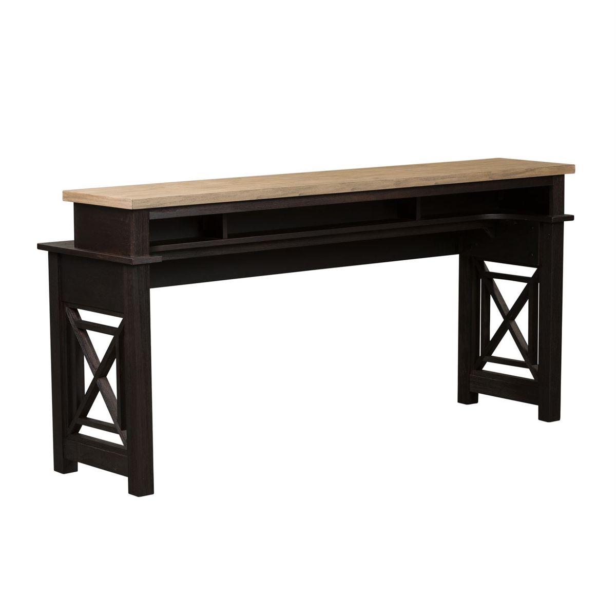 Liberty Heatherbrook Console Bar Table in Charcoal and Ash - Luxury Home Furniture (MI)