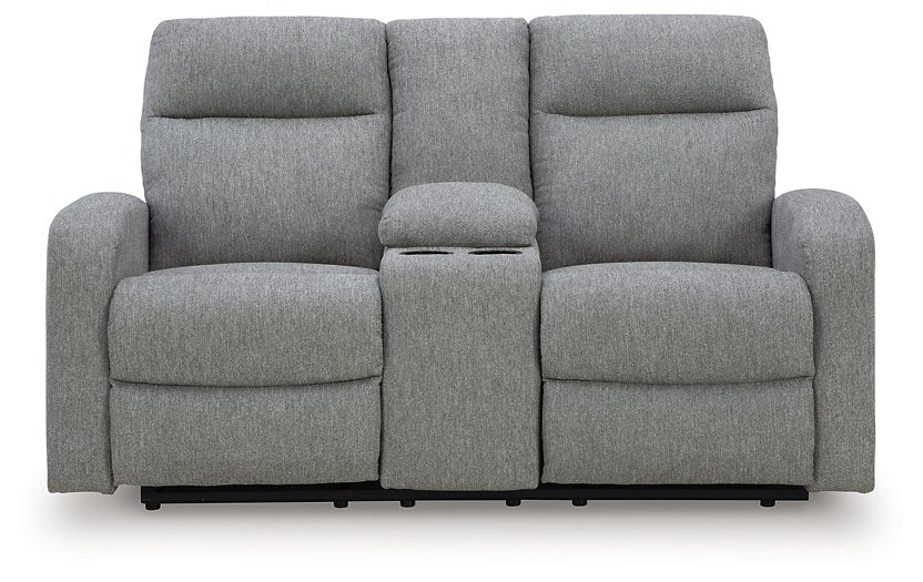 Gauntlet Reclining Loveseat with Console - Luxury Home Furniture (MI)