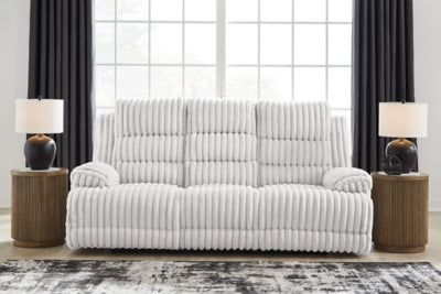 Rhines Falls Power Reclining Sofa with Drop Down Table - Luxury Home Furniture (MI)