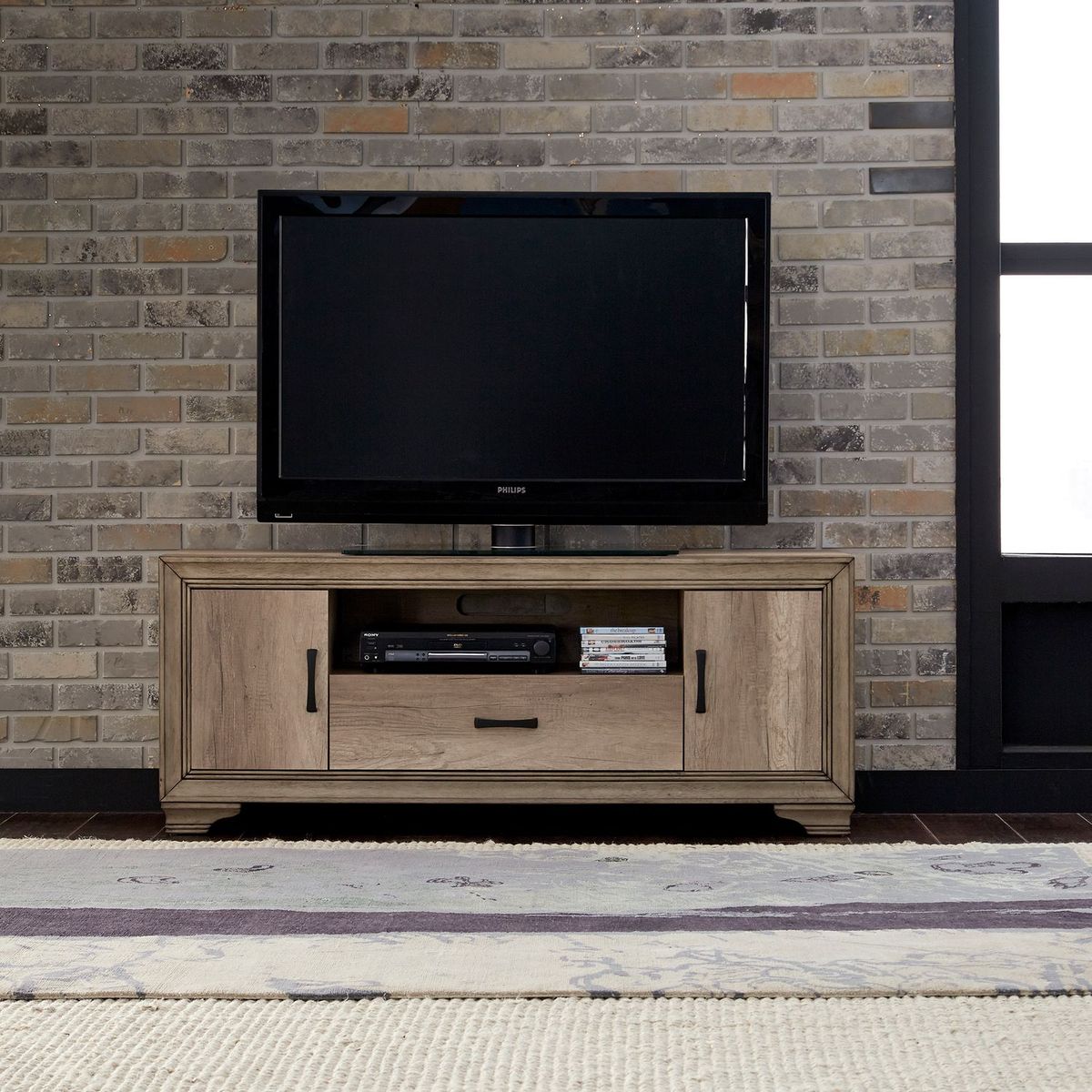 Liberty Furniture Sun Valley 60 Inch TV Console in Sandstone - Luxury Home Furniture (MI)