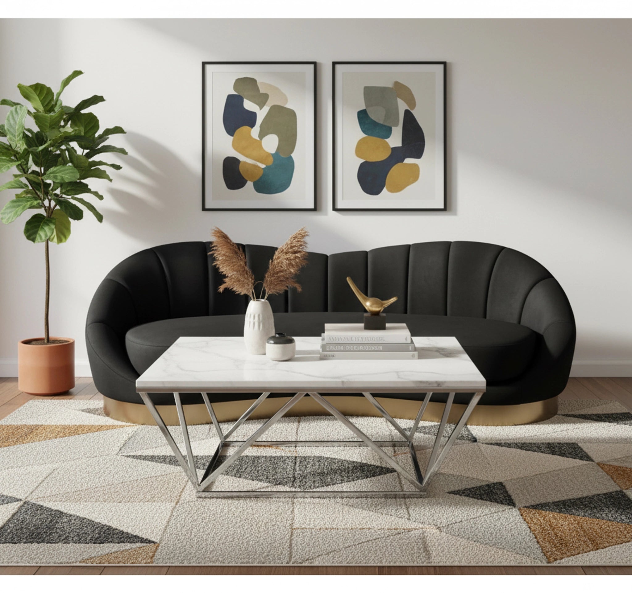 Skyler Chrome Coffee Table