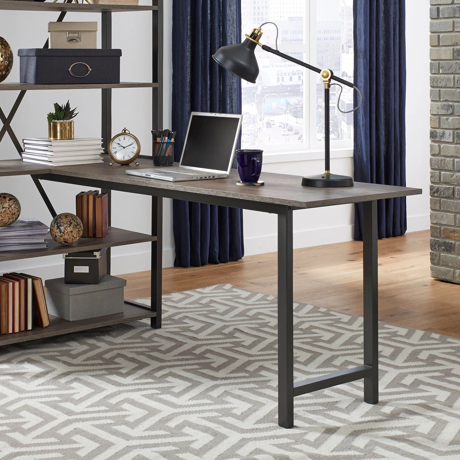 Tanners Creek Desk Top and End Panel in Greystone image
