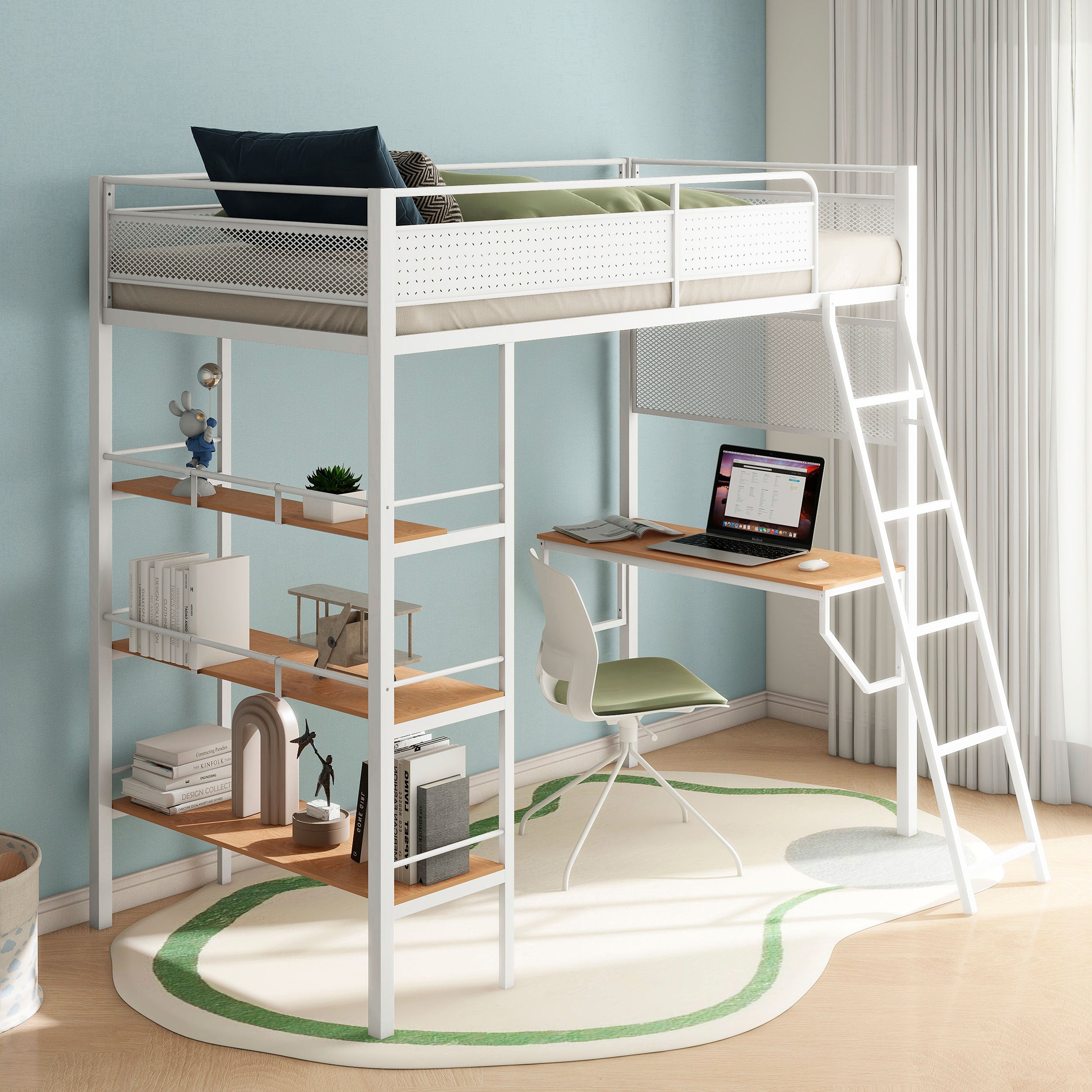 Campus Workstation Loft Bed - Luxury Home Furniture (MI)