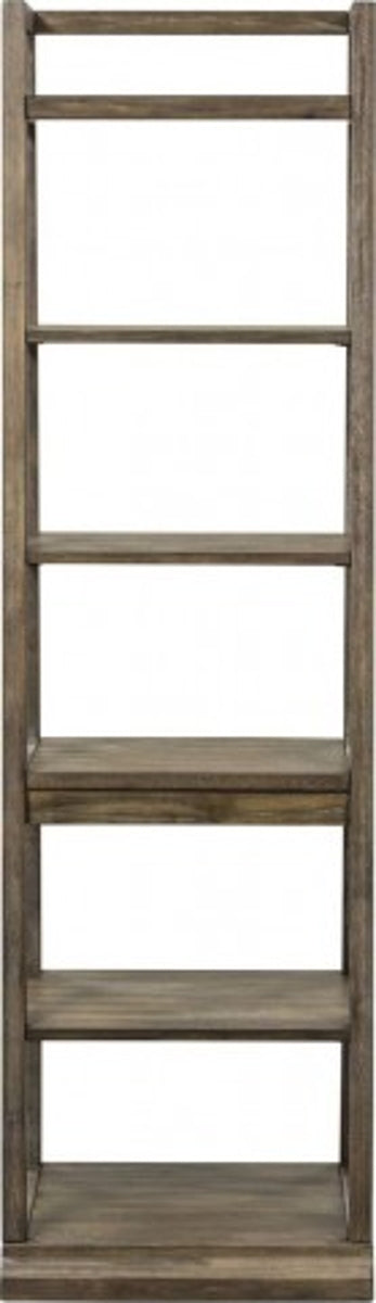 Liberty Stone Brook Leaning Bookcase in Rustic Saddle - Luxury Home Furniture (MI)