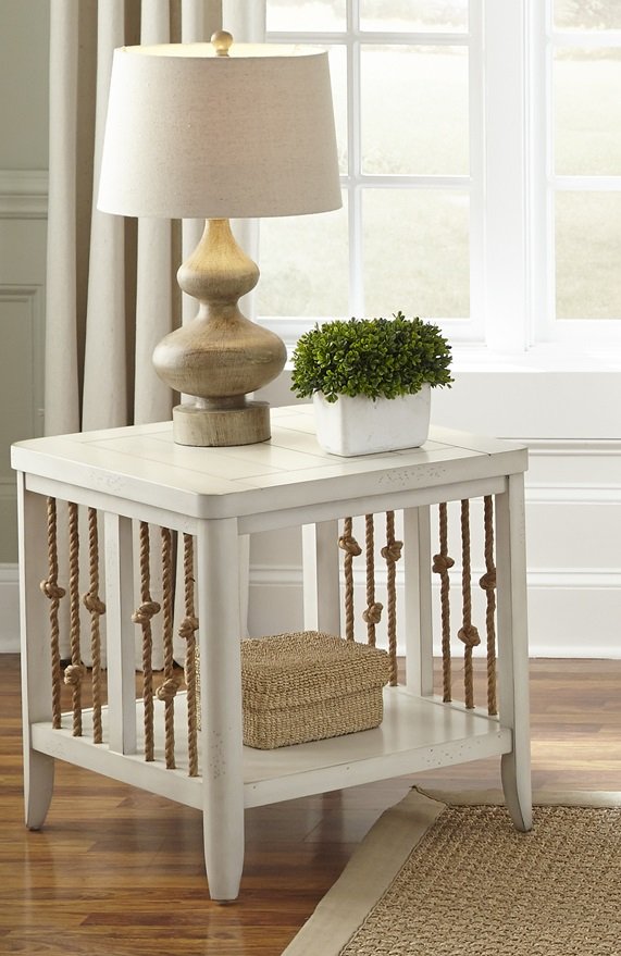 Liberty Furniture Dockside II End Table in White - Luxury Home Furniture (MI)