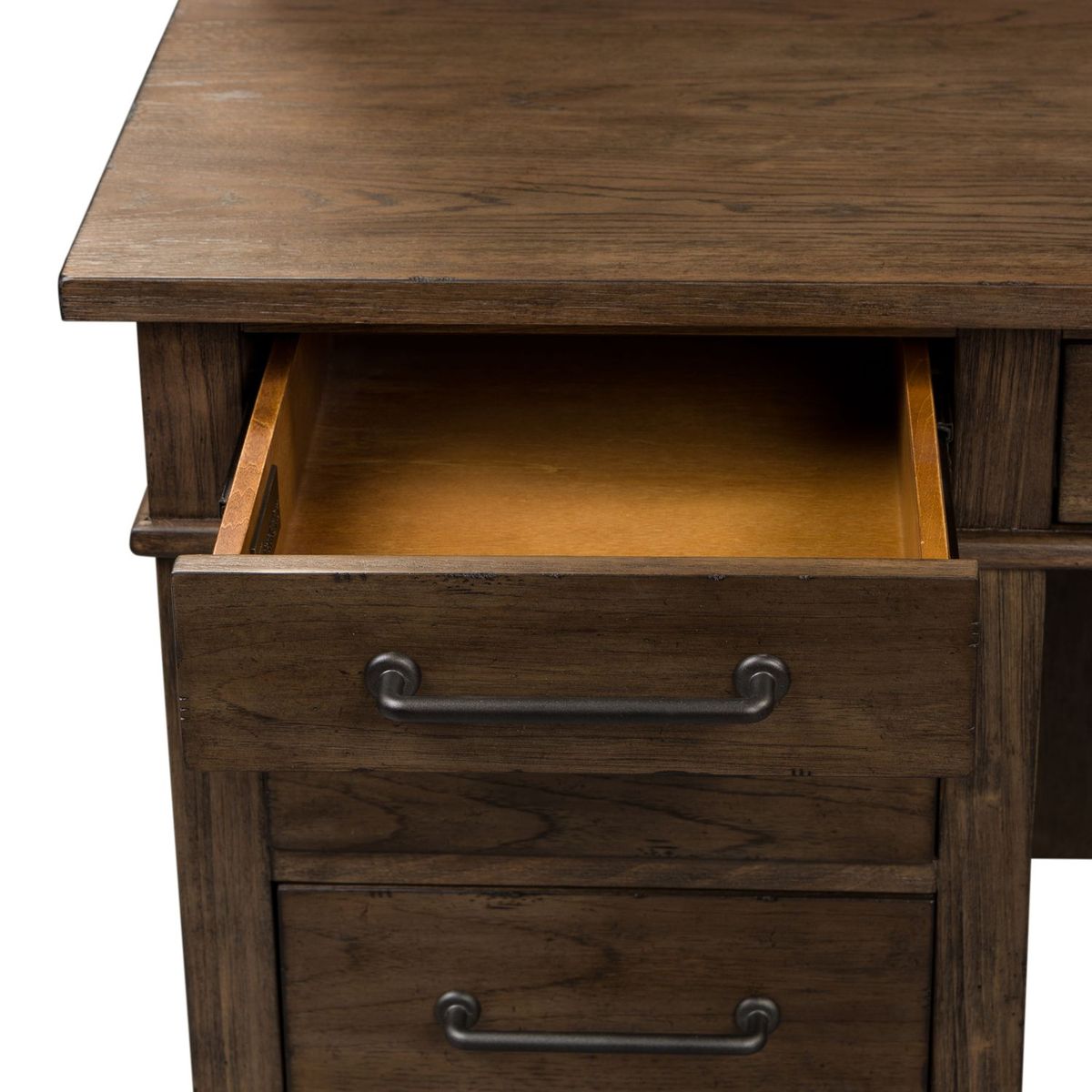 Liberty Sonoma Road Desk/Credenza in Weather Beaten Bark - Luxury Home Furniture (MI)
