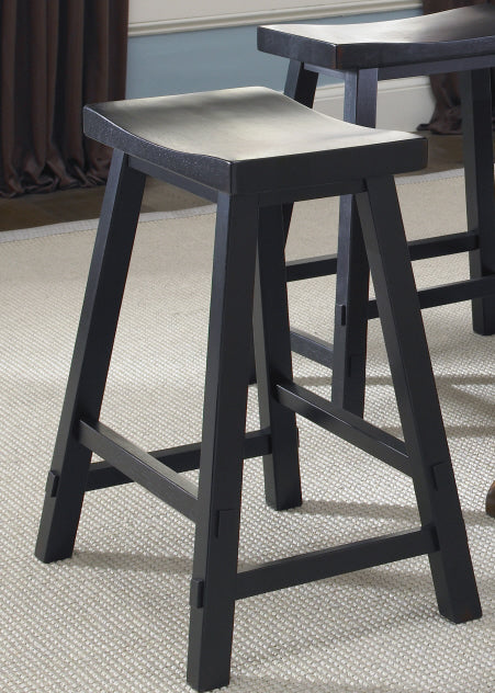 Liberty Furniture Creations II 30 Inch Sawhorse Barstool in Black (Set of 2) - Luxury Home Furniture (MI)