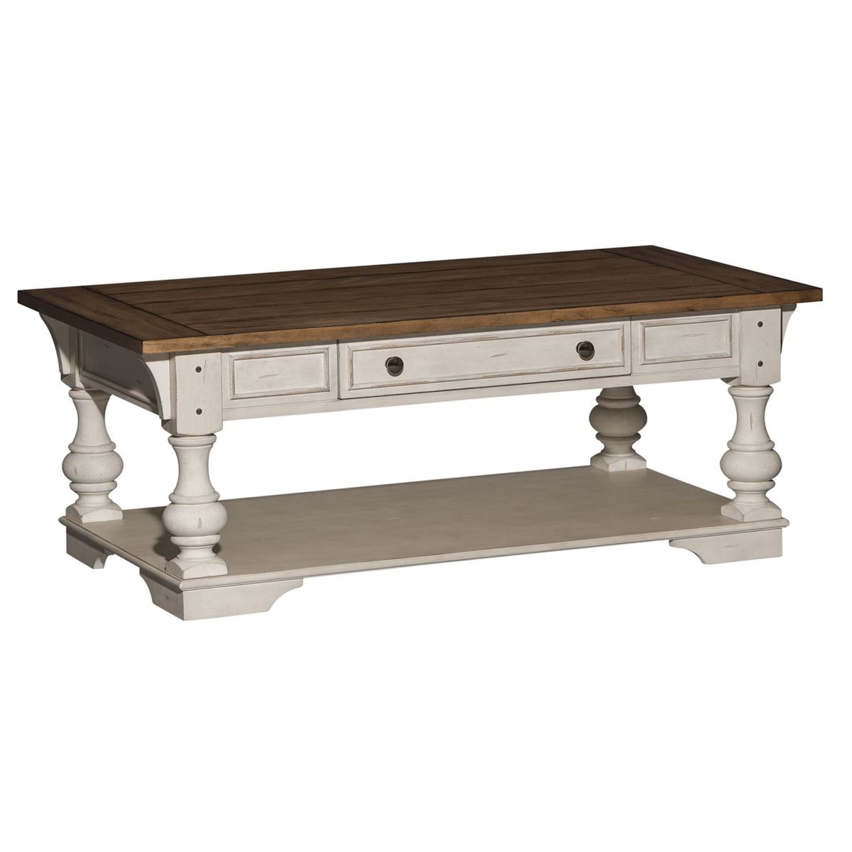 Liberty Morgan Creek Cocktail Table in Antique White - Luxury Home Furniture (MI)