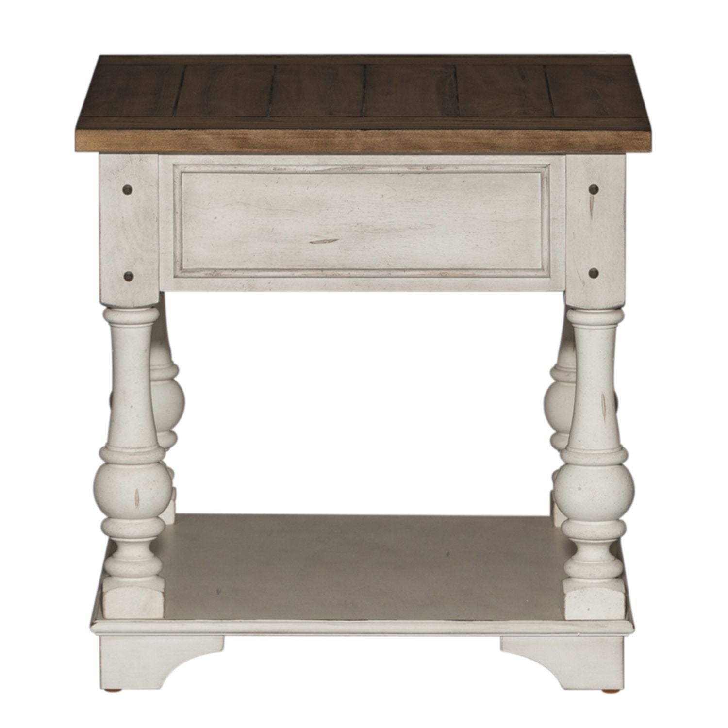 Morgan Creek End Table in Antique White - Luxury Home Furniture (MI)
