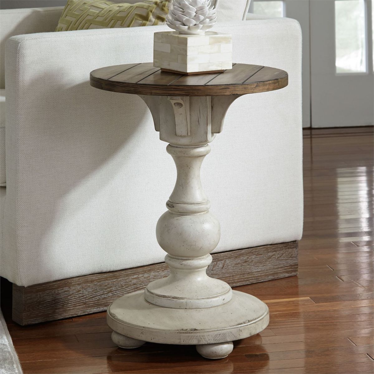 Liberty Morgan Creek Chair Side Table in Antique White - Luxury Home Furniture (MI)
