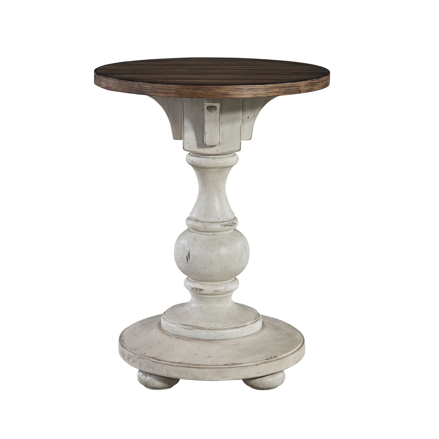 Morgan Creek Chair Side Table in Antique White - Luxury Home Furniture (MI)