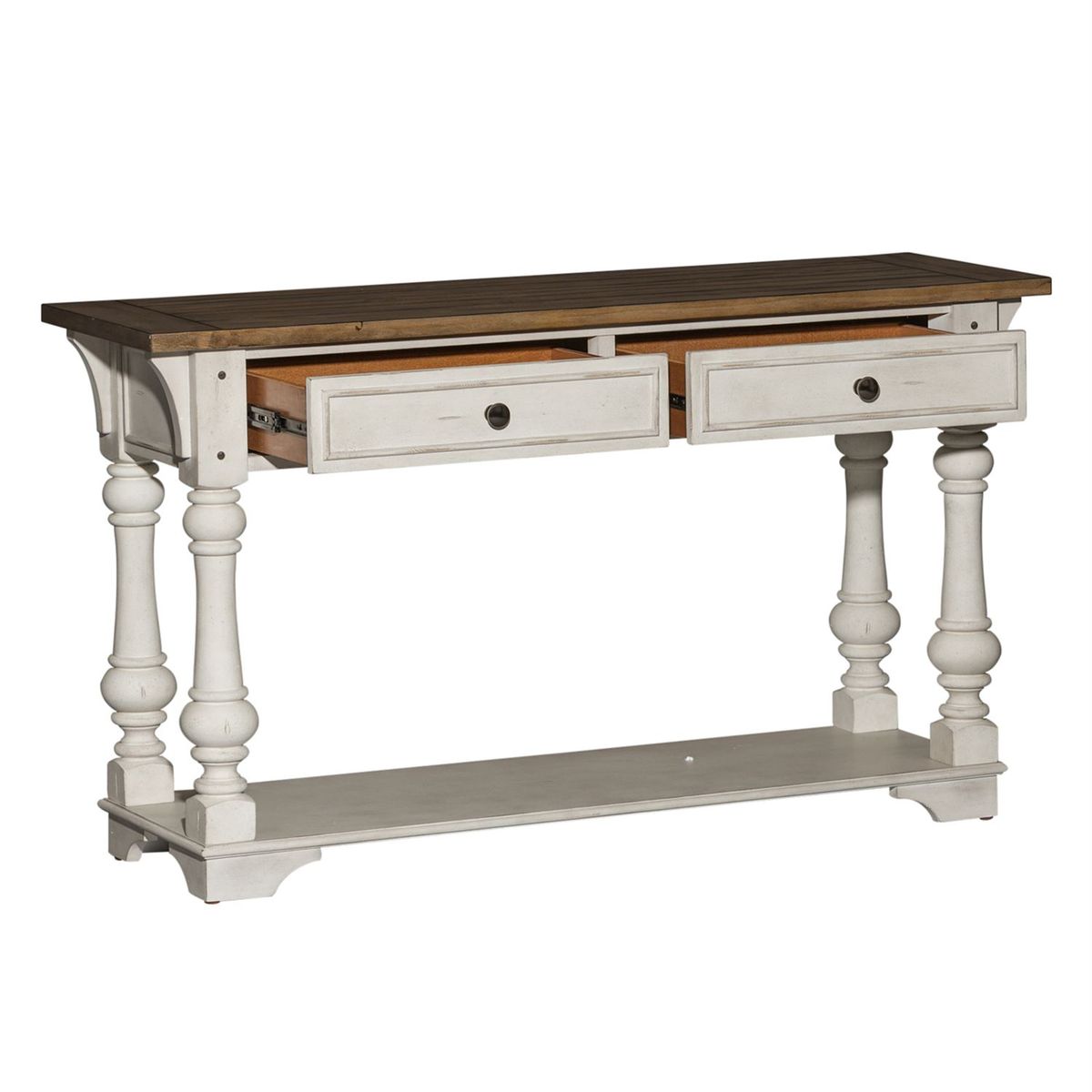 Liberty Morgan Creek Sofa Table in Antique White - Luxury Home Furniture (MI)
