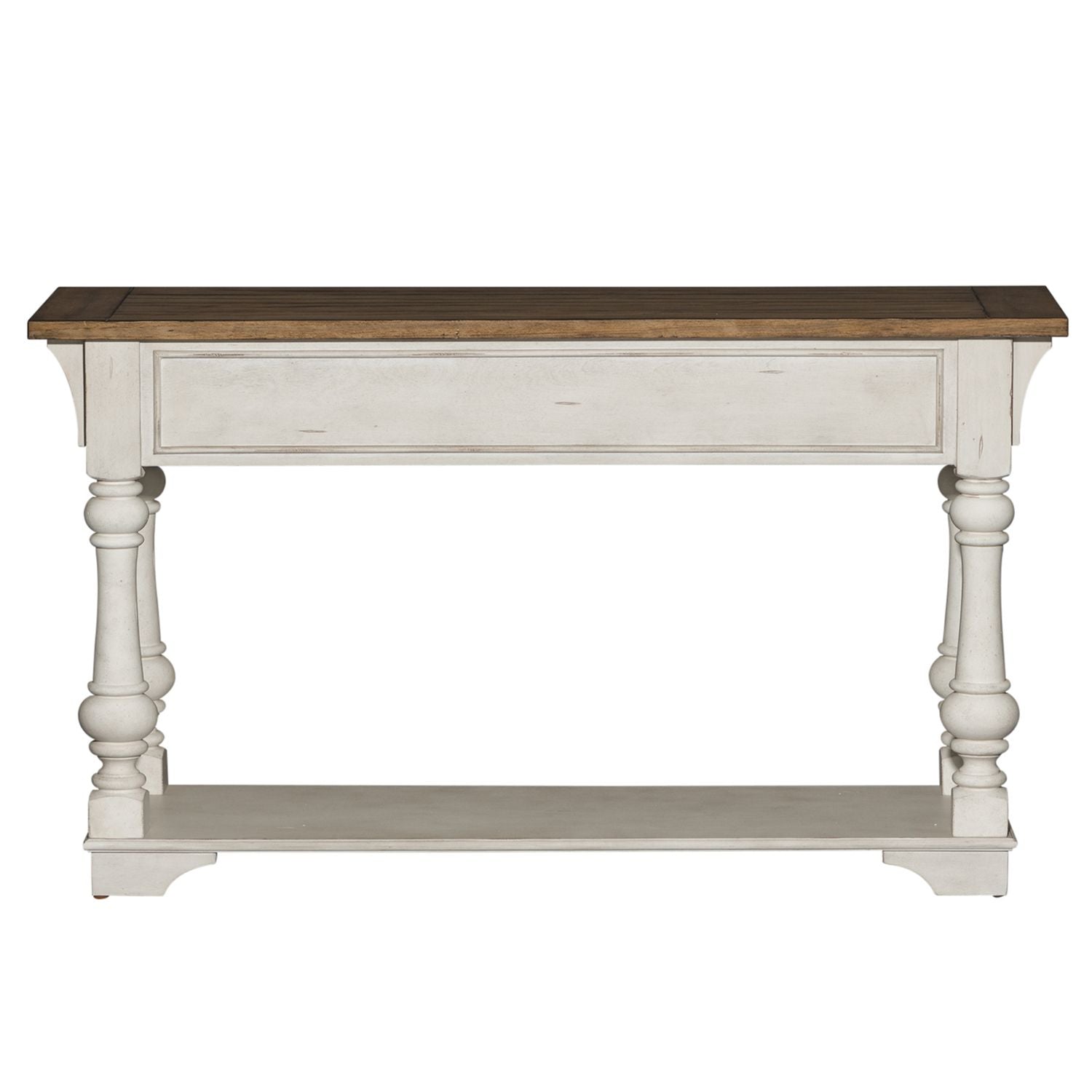 Morgan Creek Sofa Table in Antique White - Luxury Home Furniture (MI)