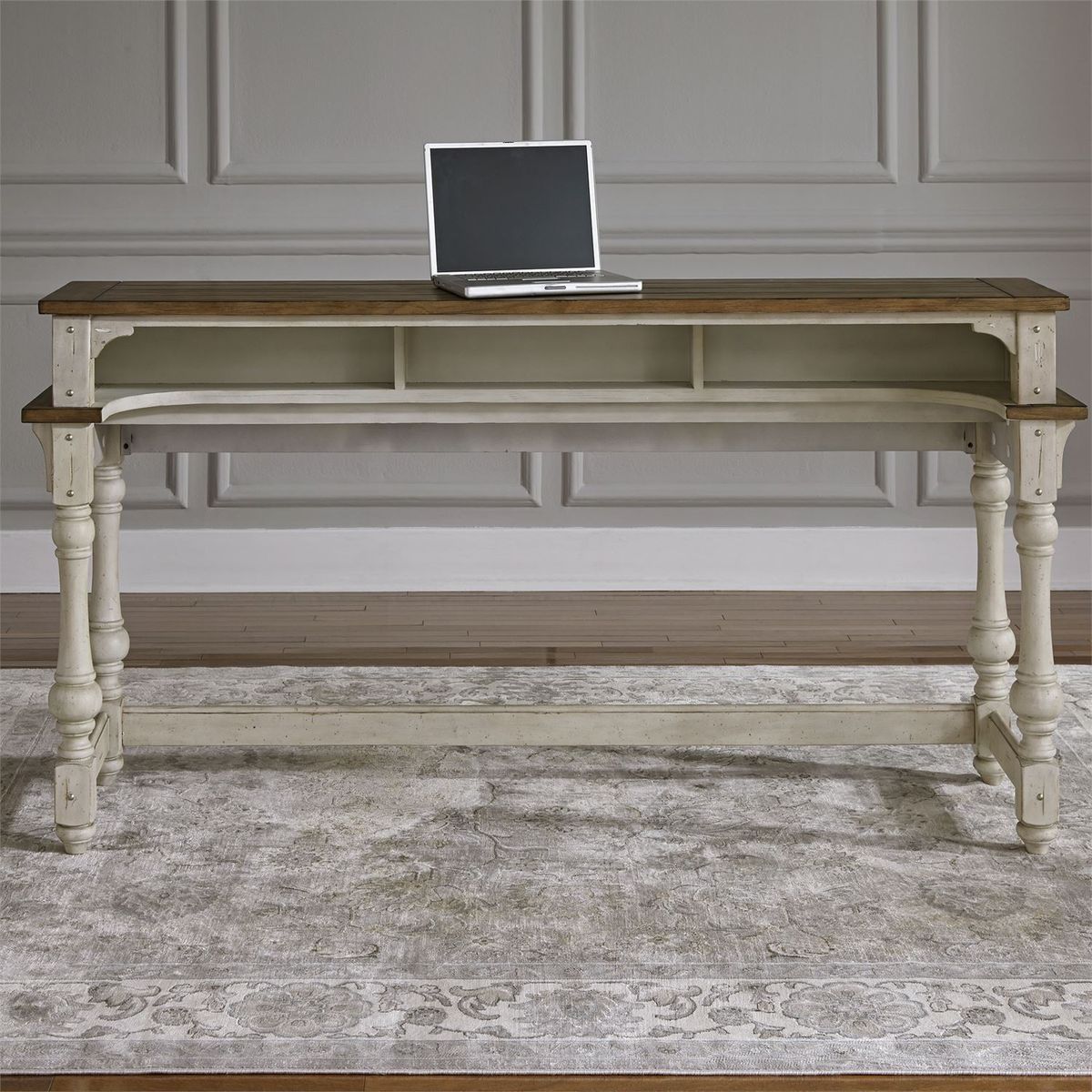 Liberty Morgan Creek Console Bar Table in Antique White - Luxury Home Furniture (MI)