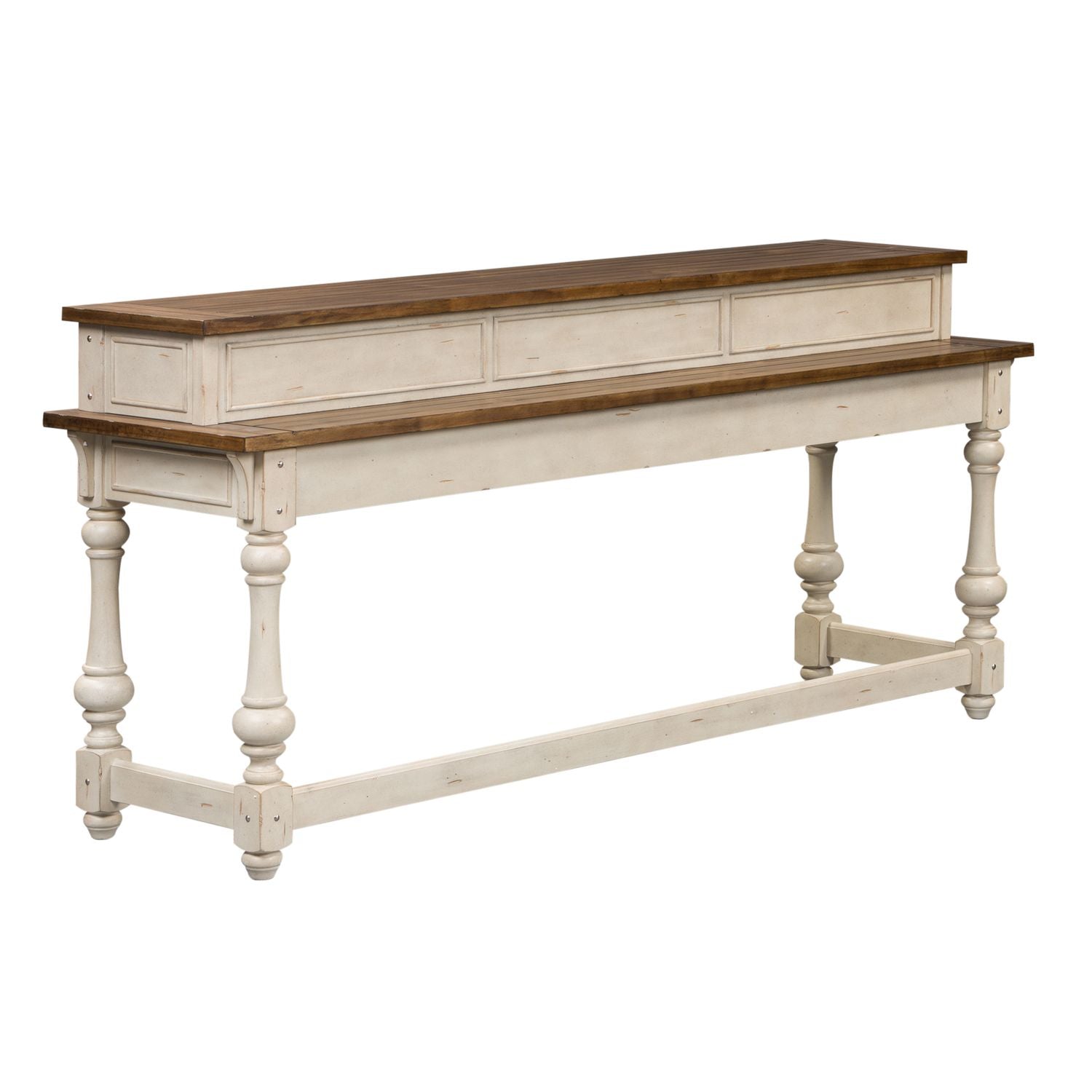 Morgan Creek Console Bar Table in Antique White
