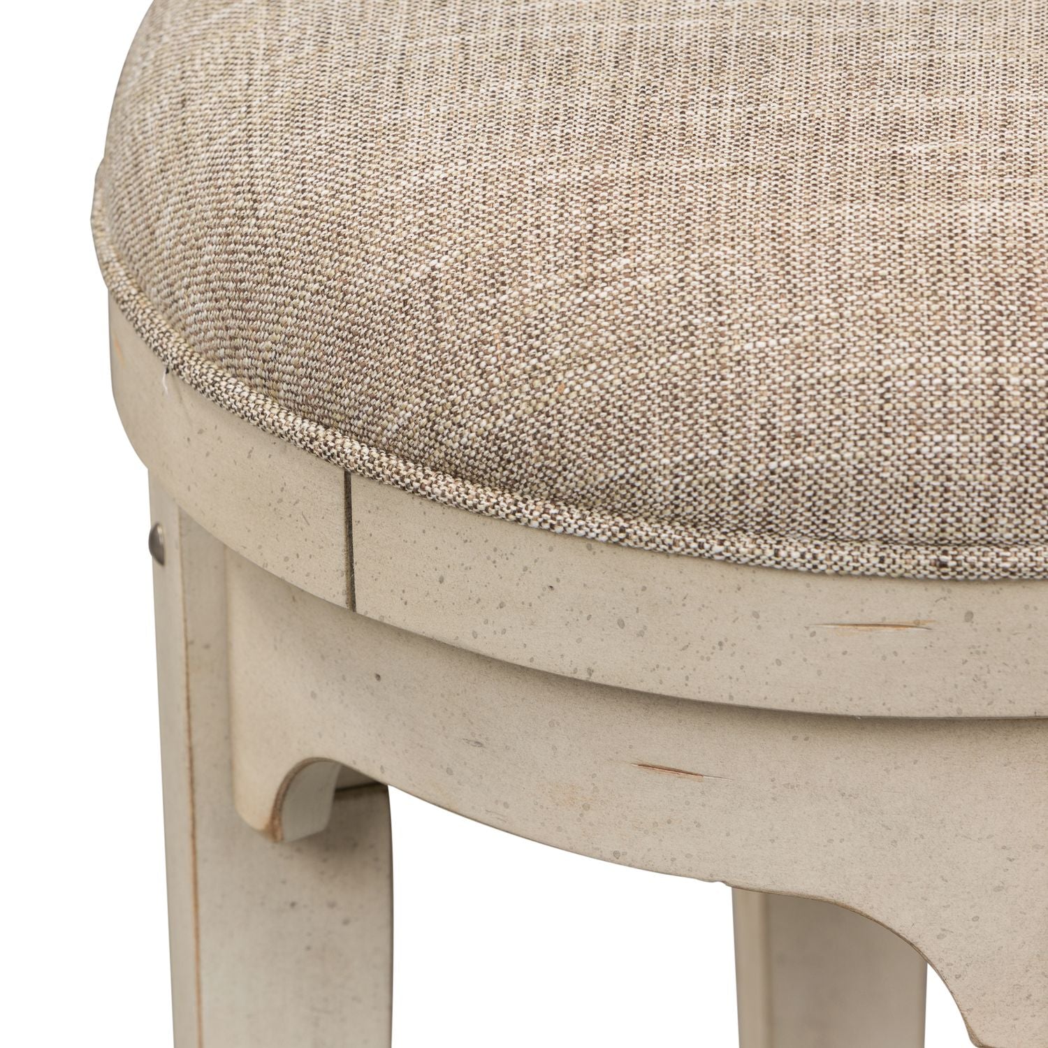 Morgan Creek Console Swivel Stool in Antique White - Luxury Home Furniture (MI)