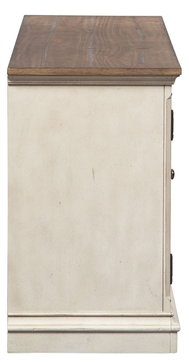 Liberty Morgan Creek 66" TV Console in Antique White - Luxury Home Furniture (MI)