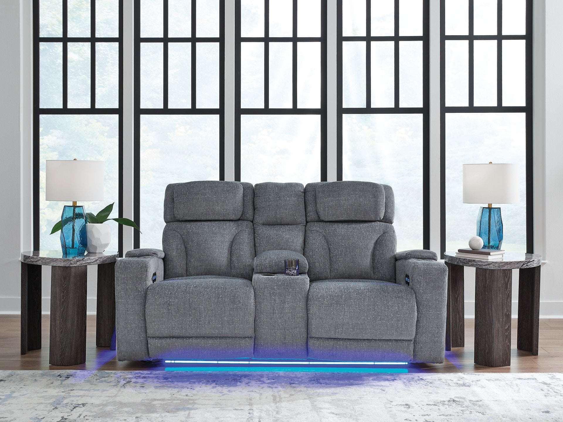 Studio Cave Power Reclining Loveseat with Console - Luxury Home Furniture (MI)