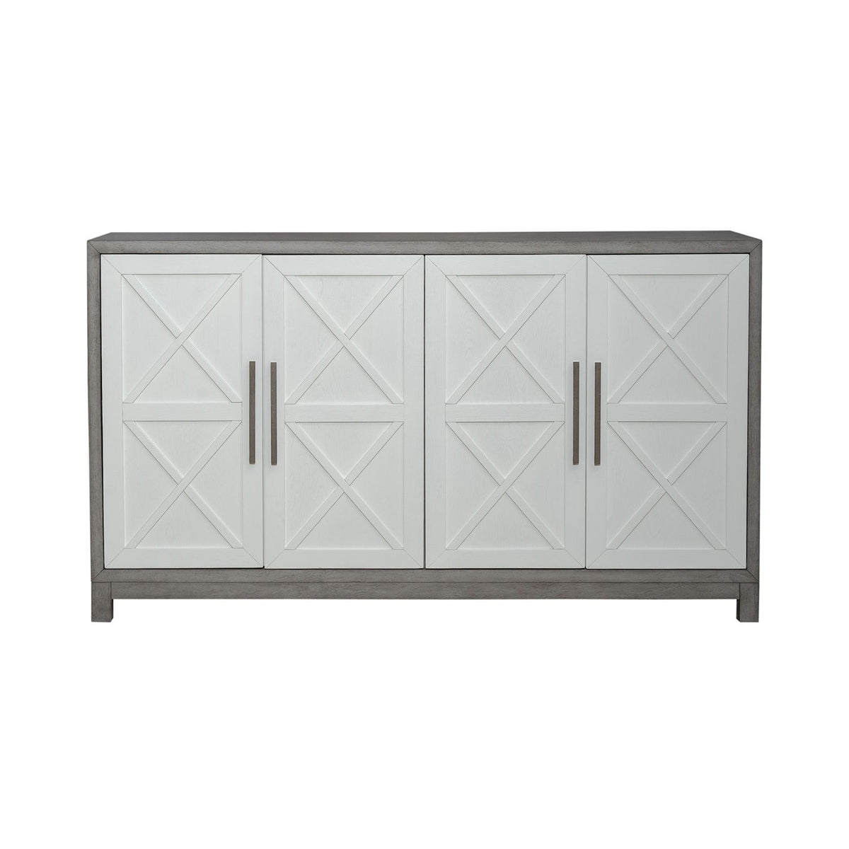 Liberty Furniture Palmetto Heights Accent Buffet in Shell White & Driftwood EST SHIP TIME APPX 4 WEEKS