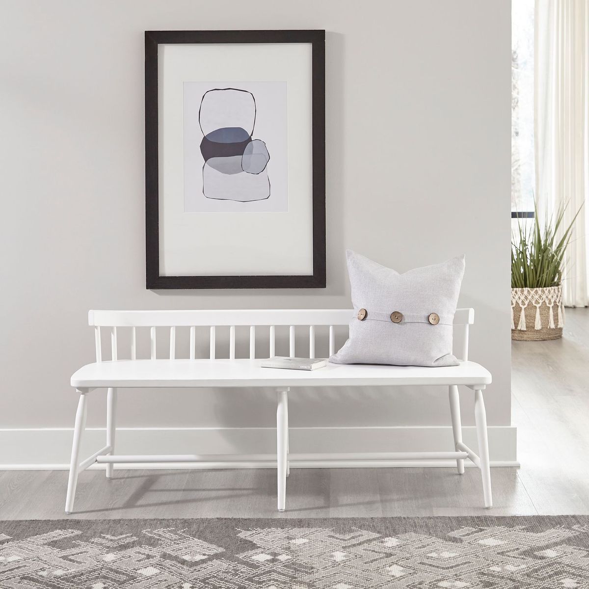 Liberty Furniture Palmetto Heights Low Back Spindle Bench in Two-Tone - Luxury Home Furniture (MI)