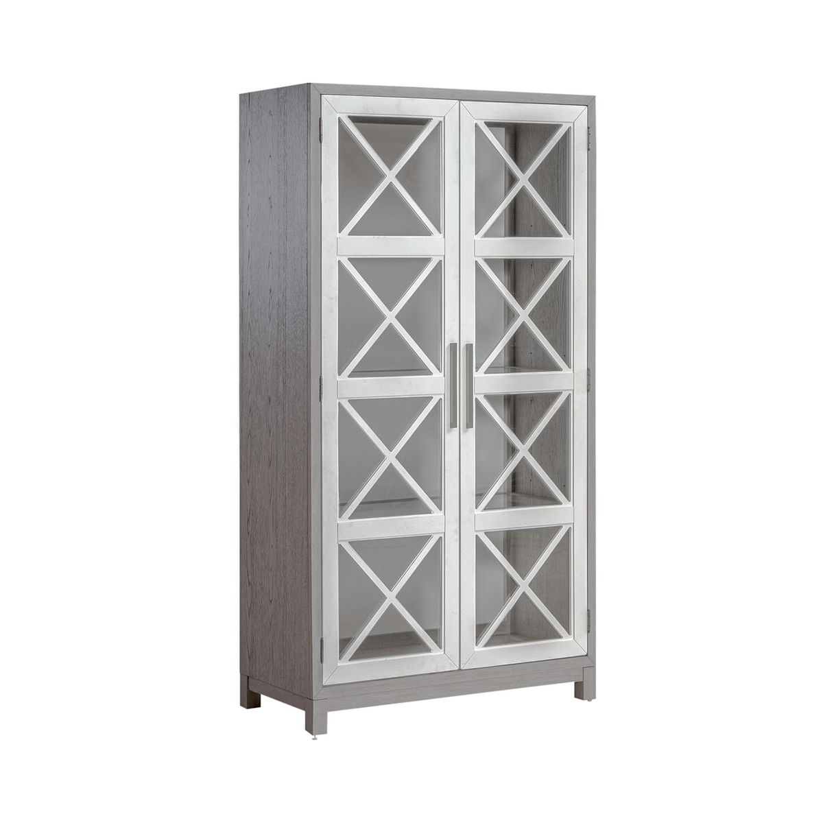 Liberty Furniture Palmetto Heights Bunching Display Cabinet in Two-Tone - Luxury Home Furniture (MI)