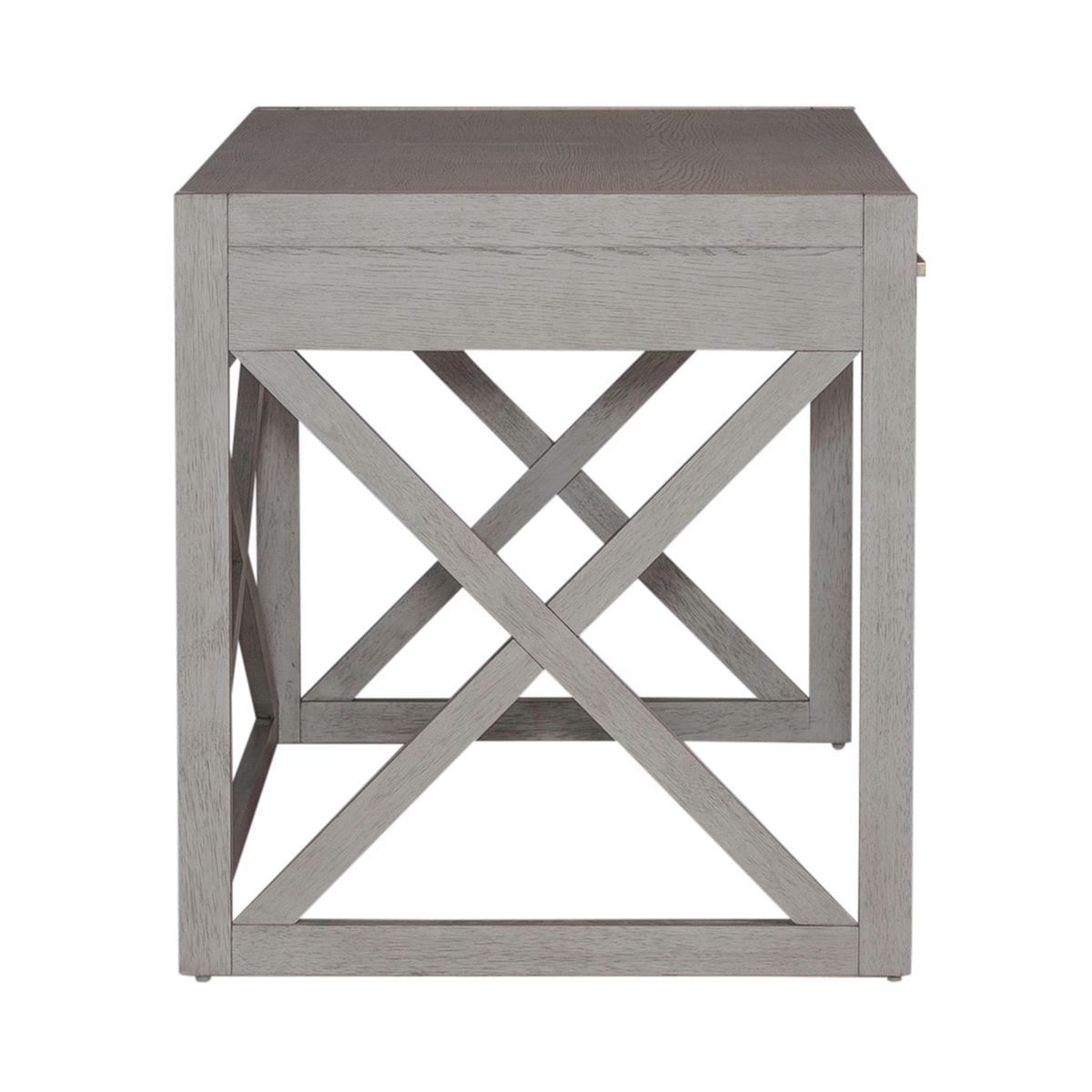 Liberty Furniture Palmetto Heights Writing Desk in Shell White/ Driftwood - Luxury Home Furniture (MI)