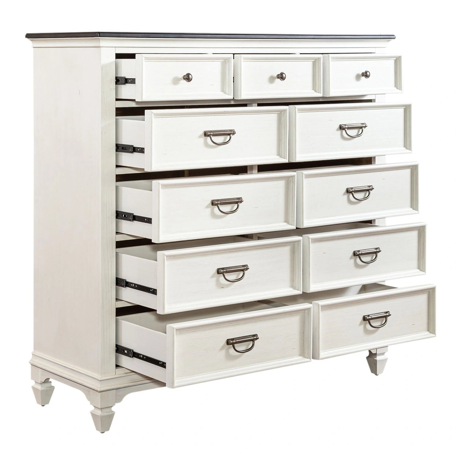Allyson Park 11 Drawer Chesser in Wirebrushed White image