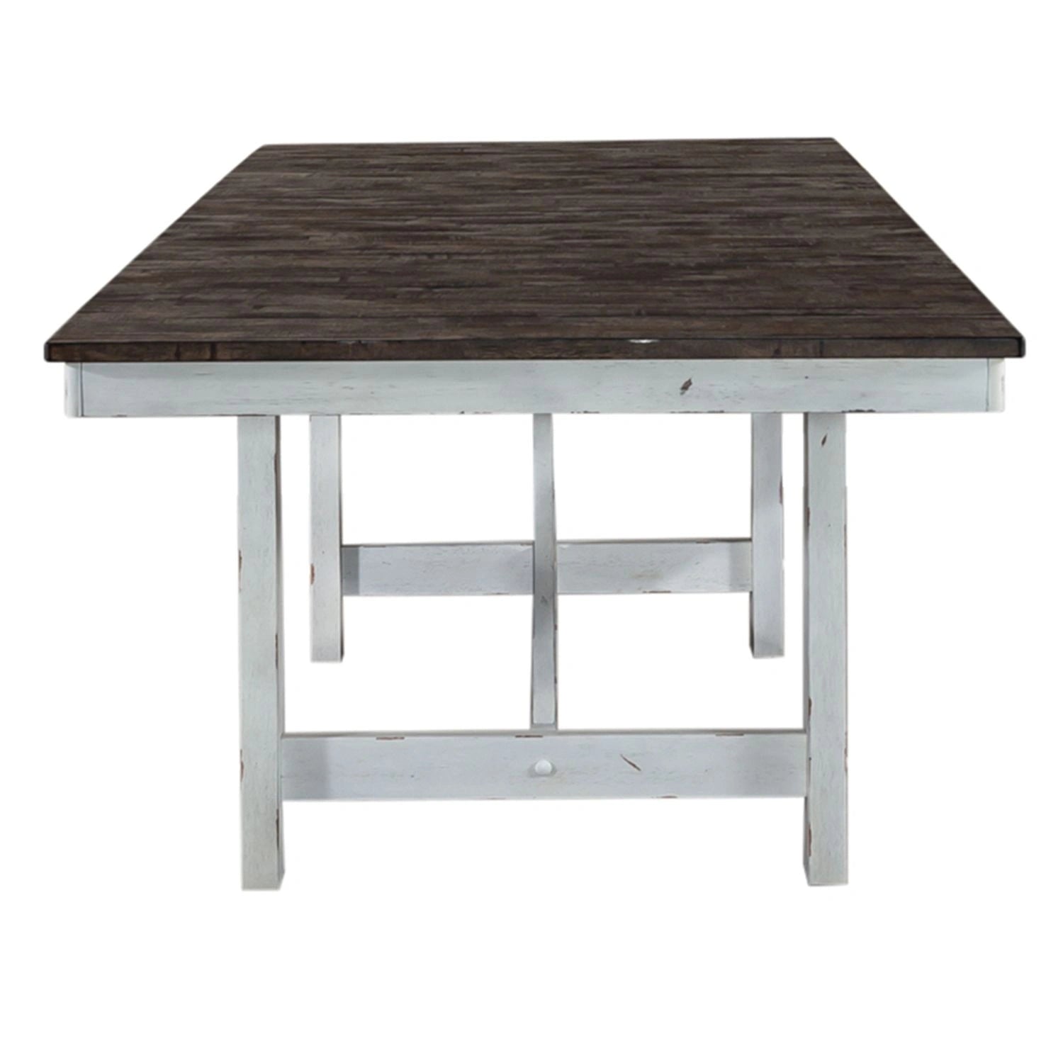 Farmhouse Trestle Table in White image