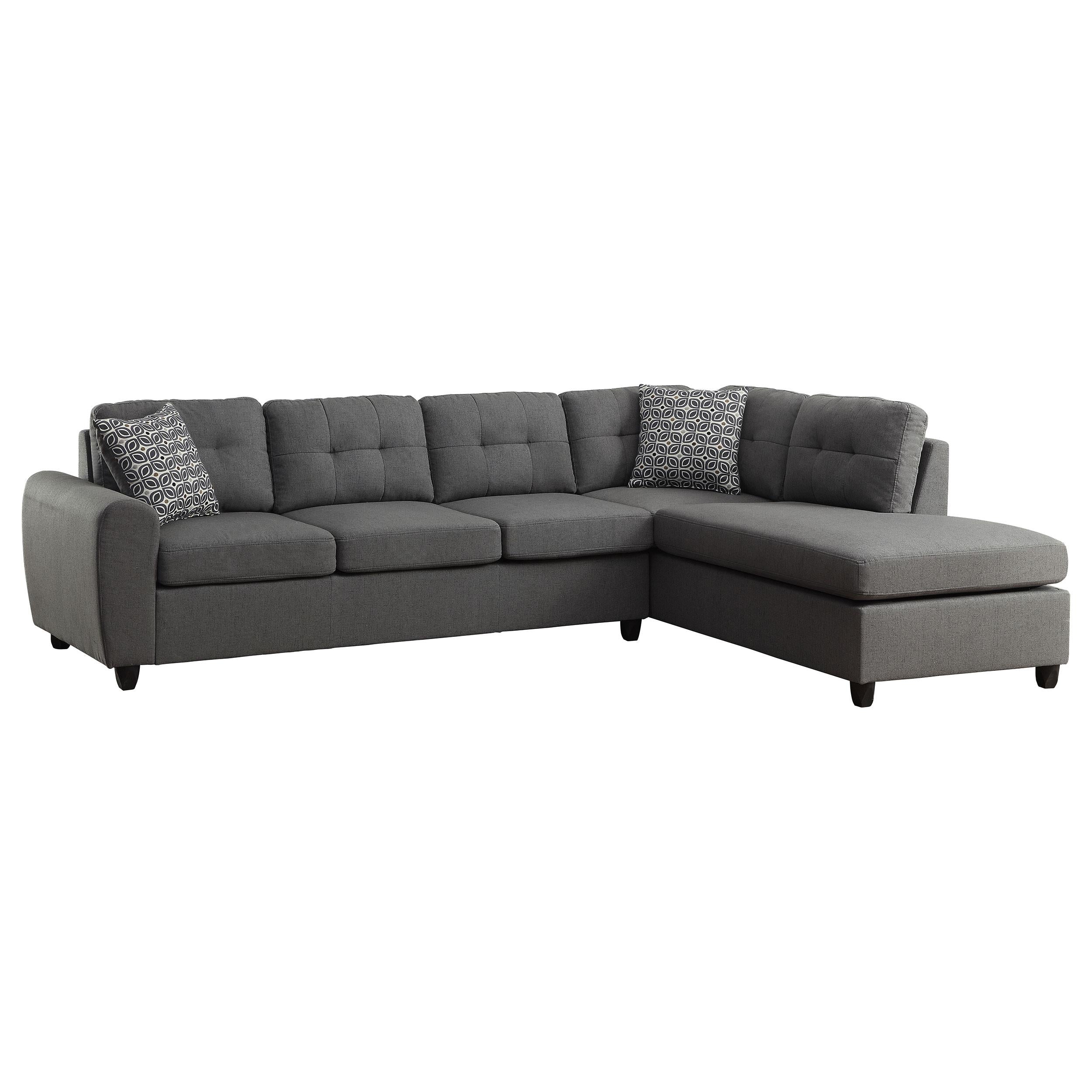 Stonenesse Tufted Sectional Grey - Luxury Home Furniture (MI)