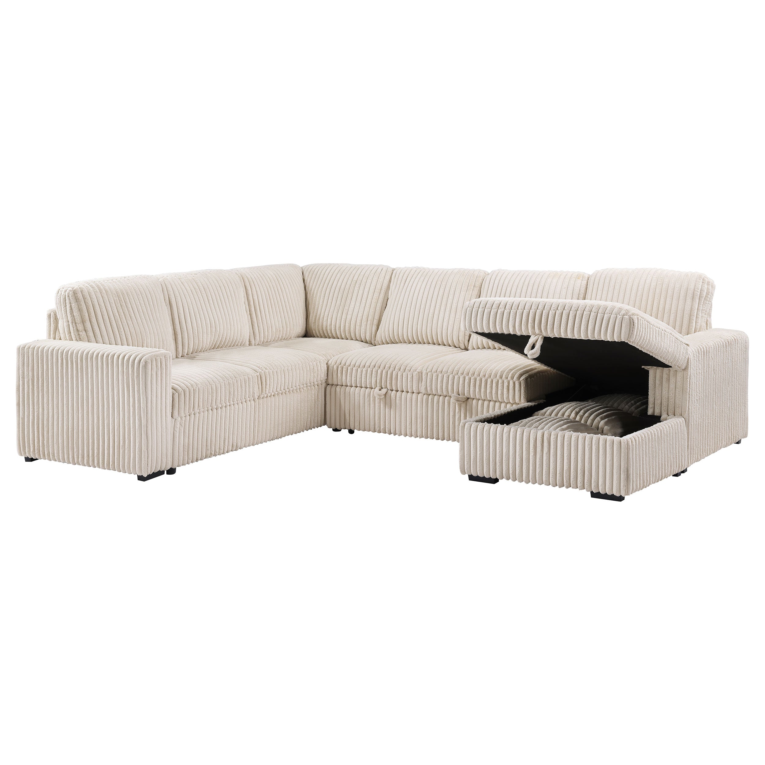 Devonshire Pull-Out Sleeper Sectional Sofa - Luxury Home Furniture (MI)