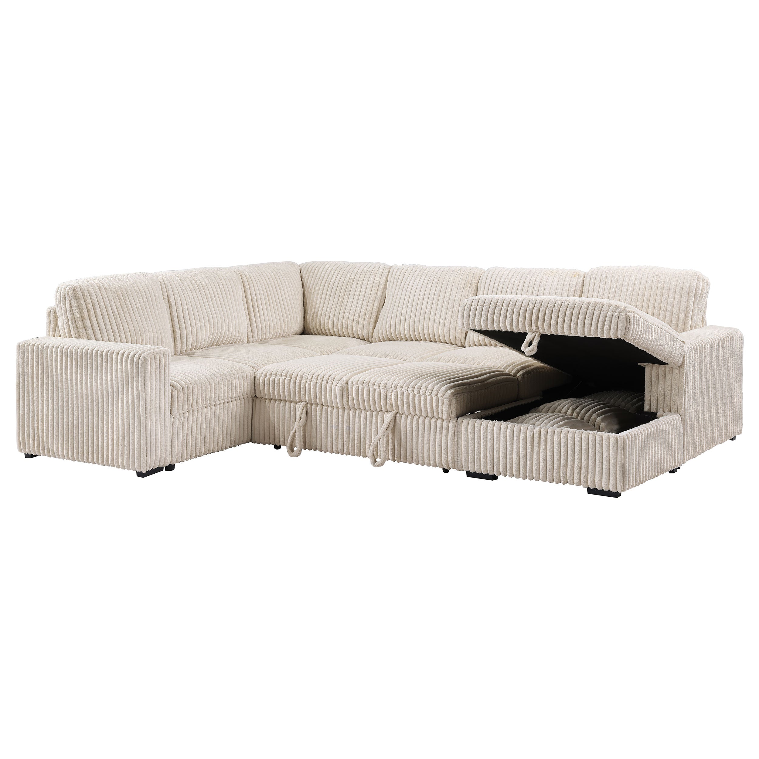 Devonshire Pull-Out Sleeper Sectional Sofa - Luxury Home Furniture (MI)