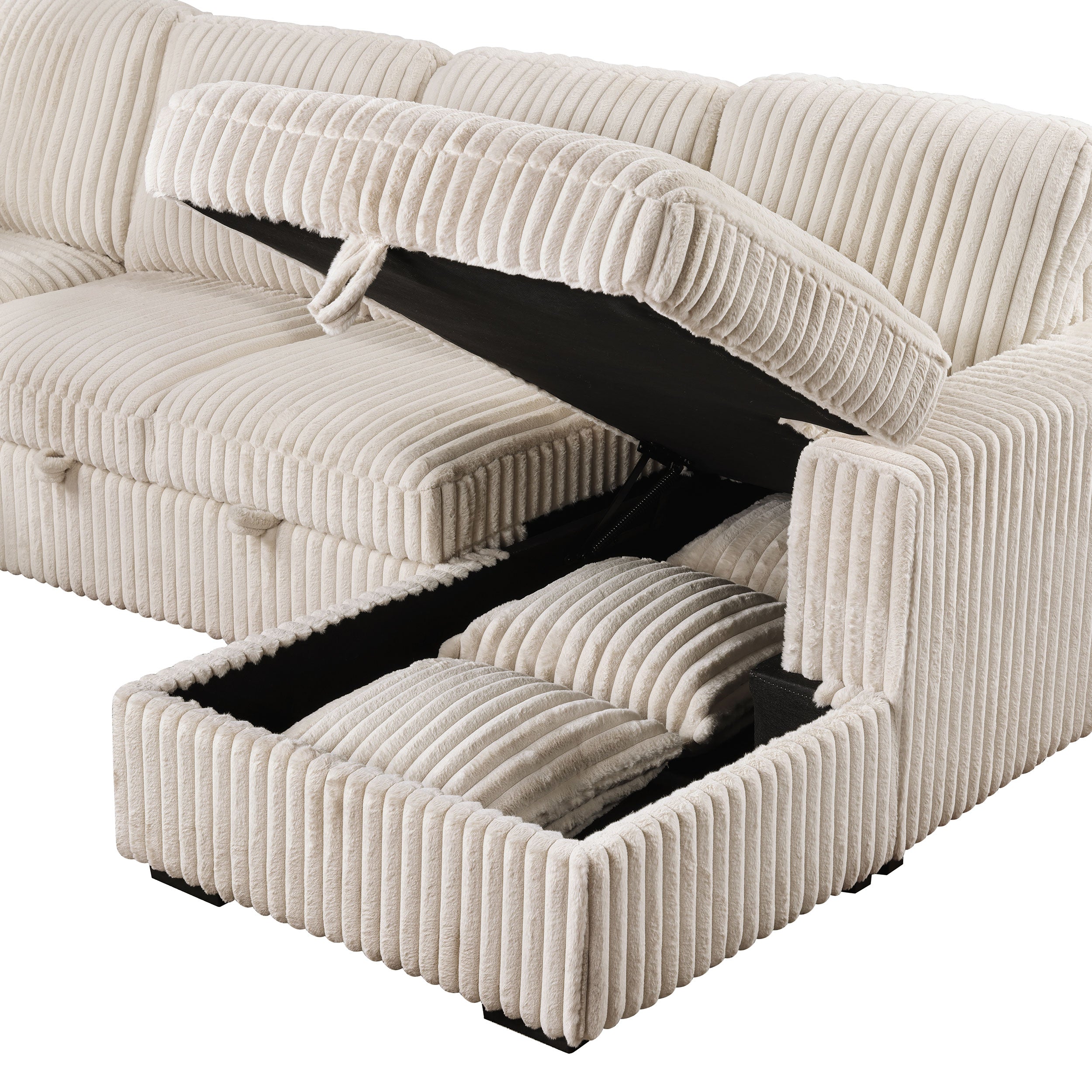 Devonshire Pull-Out Sleeper Sectional Sofa - Luxury Home Furniture (MI)